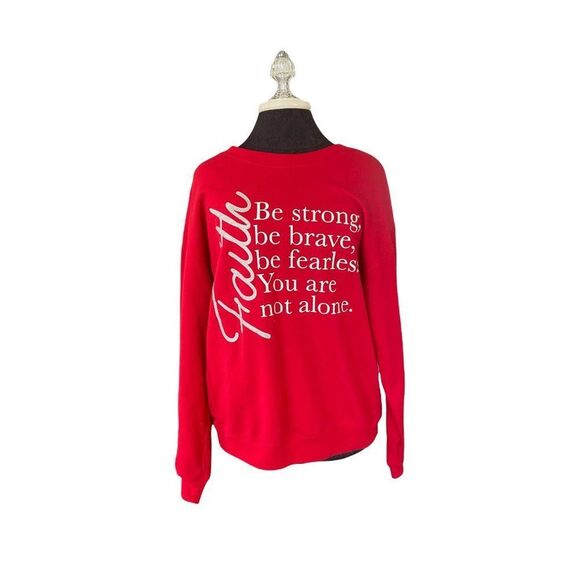 Faith Red Sweatshirt (Christian Wear) Size Large - Picture 1 of 6